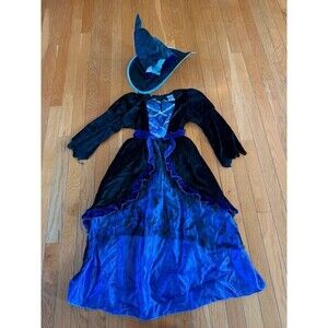 Morph Costumes Purple Witch Black Dress Bats + Hat Sz Medium 8